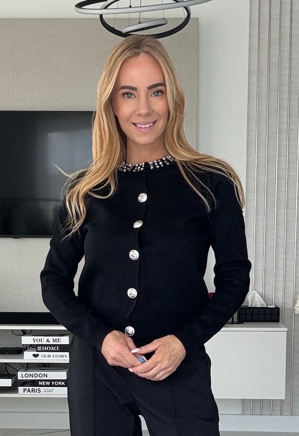 Elegant kardigán fekete – Női kardigán – Innova Fashion